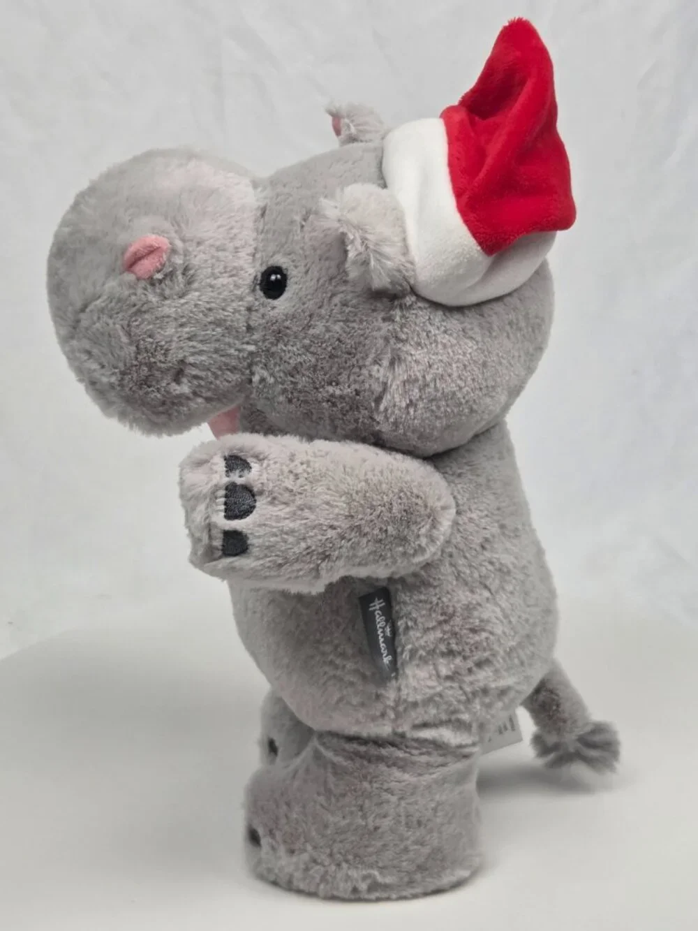 2025 Hallmark Singing Gray Hippo Plush Sings I Want A Hippo For Christmas